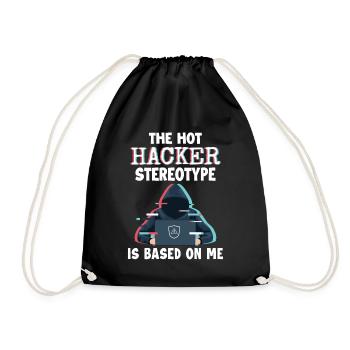 Hacker Stereotype is Based On Me Phishing Sniffer - Drawstring Bag - black - Front