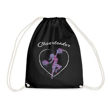 Cheerleader Cheerleading Championship Competition - Drawstring Bag - black - Front