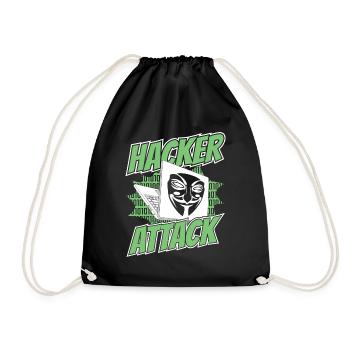 Attaque de hacker Social Engineering Phishing Sniffer - Sac de sport léger - noir - Devant
