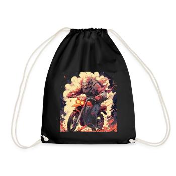 Skull Skull Motocross Dirt Bike - Sac de sport léger - noir - Devant