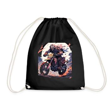 Skull Skull Motocross Dirt Bike - Sac de sport léger - noir - Devant