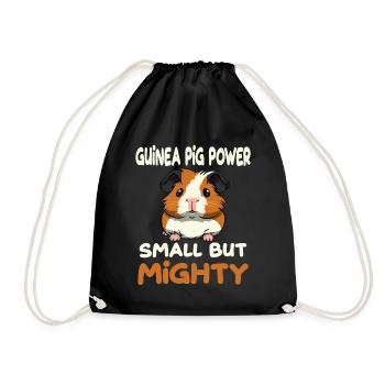 Guinea Pig Power Small But Mighty - Turnbeutel - Schwarz - Vorne