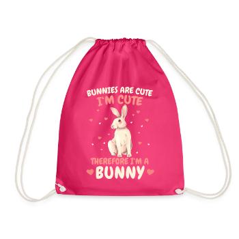 Lapin Lapin Animal Lapin - Sac de sport léger - fuchsia - Devant