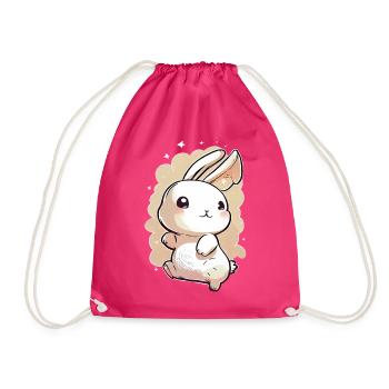 Lapin Lapin Animal Lapin - Sac de sport léger - fuchsia - Devant