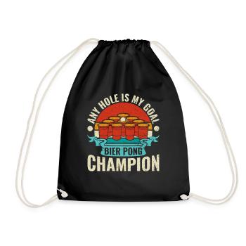 N’importe quel trou est mon objectif - Bierpong Saufen Bier Pong - Sac de sport léger - noir - Devant