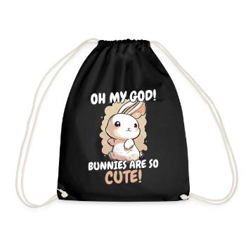 Lapin Lapin Animal Lapin - Sac de sport léger - noir - Devant