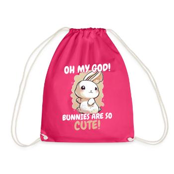 Lapin Lapin Animal Lapin - Sac de sport léger - fuchsia - Devant