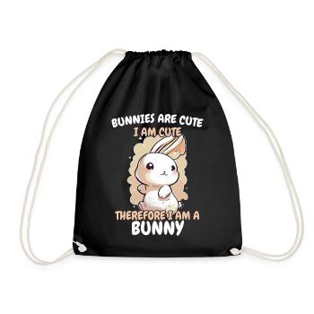 Lapin Lapin Animal Lapin - Sac de sport léger - noir - Devant