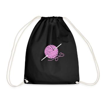 Crochet crochet crochet fil crochet passion - Sac de sport léger - noir - Devant