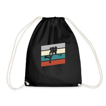 Hockey sur glace Rétro - Sac de sport léger - noir - Devant