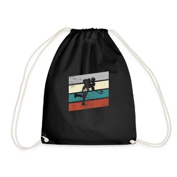 Hockey sur glace Rétro - Sac de sport léger - noir - Devant
