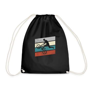 BMX Retro - Turnbeutel - Schwarz - Vorne