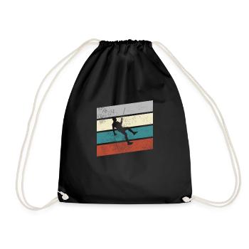 Klettern Retro - Turnbeutel - Schwarz - Vorne