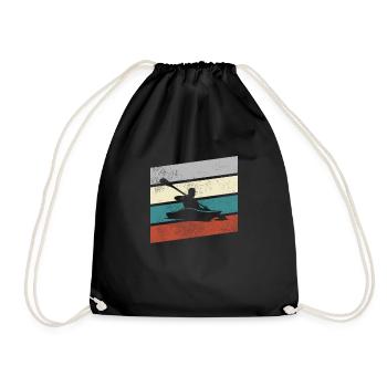 Canoe Retro - Drawstring Bag - black - Front