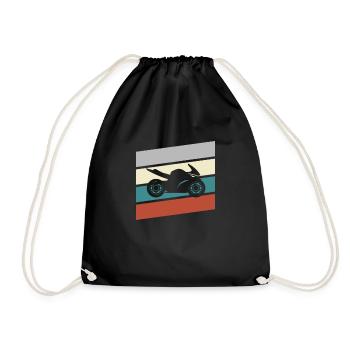 Moto Rétro - Sac de sport léger - noir - Devant
