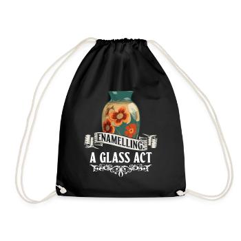 Émaillage : Un nu en verre - Verre émaillé - Sac de sport léger - noir - Devant