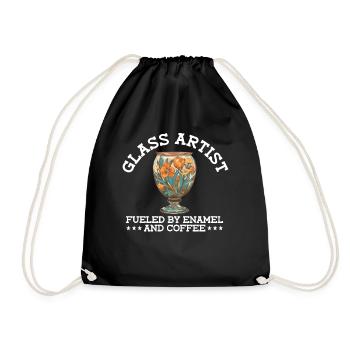 Artiste verrier, alimenté par l’émail et le café - - Sac de sport léger - noir - Devant