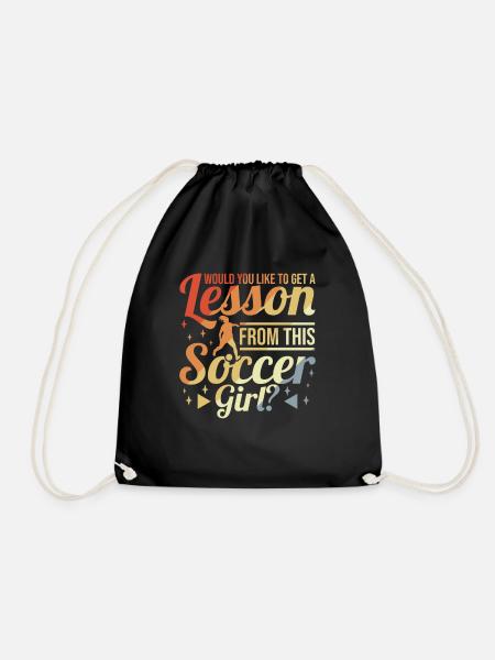 Girls' Soccer - Drawstring Bag - black