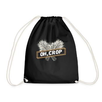 Farmer Farmer Grain Farmer Farm Country Egg Seed - Drawstring Bag - black - Front