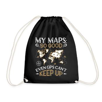 Cartographers - Drawstring Bag - black - Front