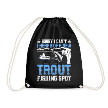 Funny Fishing Men Women - Turnbeutel - Schwarz - Vorne
