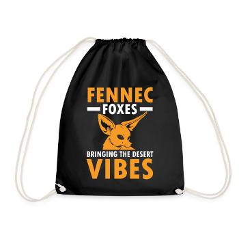 Fennec Foxes Desert Vibes Fennec Fox owners - Drawstring Bag - black - Front