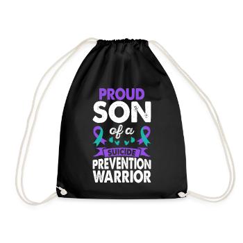 Fils du guerrier de la prévention du suicide - Sac de sport léger - noir - Devant