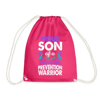Fils du guerrier de la prévention du suicide - Sac de sport léger - fuchsia - Devant
