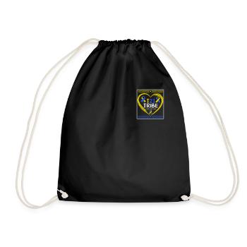 World Down Syndrome Day Shirt, T21 Tribe Three - Drawstring Bag - black - Front