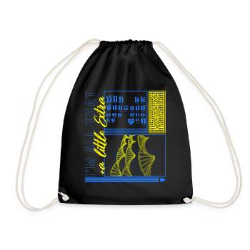 World Down Syndrome Day Shirt, I'm All That +A - Drawstring Bag - black - Front