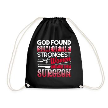 Surgeon Strongest Women Become Surgeon - Drawstring Bag - black - Front