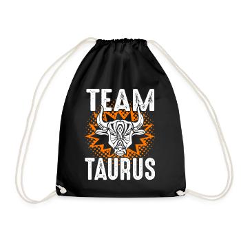Taurus Team Taurus Sign Of Zodiac - Drawstring Bag - black - Front