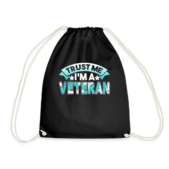 Veteran Trust Me I'm A Veteran - Drawstring Bag - black - Front