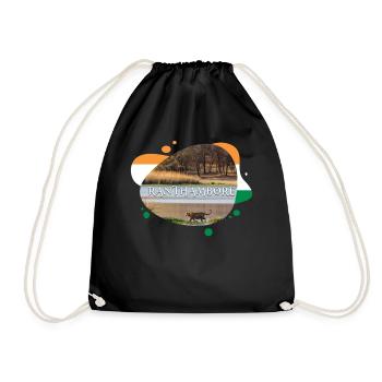 Ranthambore India Souvenir - Drawstring Bag - black - Front