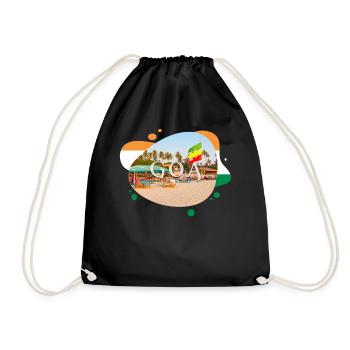 Goa India Souvenir - Drawstring Bag - black - Front