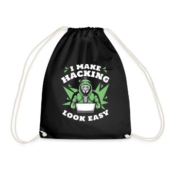Je fais paraître le piratage facile Sniffer Social - Sac de sport léger - noir - Devant