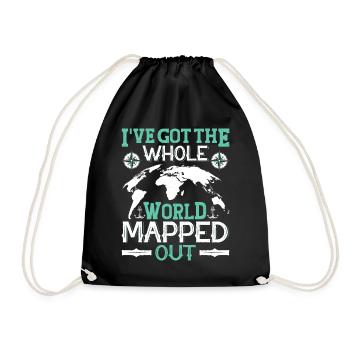 Cartographers - Drawstring Bag - black - Front