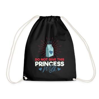 Lactose intolerance - intolerance milk cheese - Drawstring Bag - black - Front