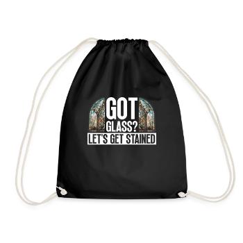 Avez-vous du verre? Let’s Get Stained - Vitrail - Sac de sport léger - noir - Devant