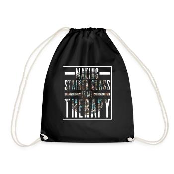 La production de vitraux est ma thérapie - Sac de sport léger - noir - Devant