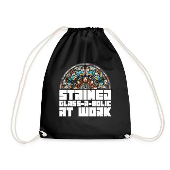 Vitrail A-Holic au travail - - Sac de sport léger - noir - Devant