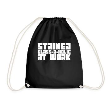 Vitrail A-Holic au travail - - Sac de sport léger - noir - Devant