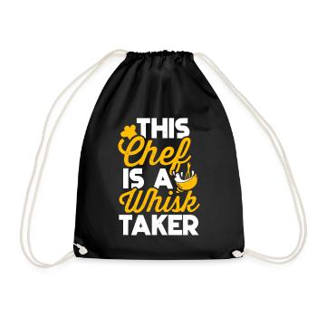 Chef Whisk Taker Drôle de cuisinier Amateur de cuisine - Sac de sport léger - noir - Devant