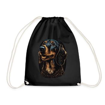 Cute Dachshund Dog Breed Pet Lover - Turnbeutel - Schwarz - Vorne