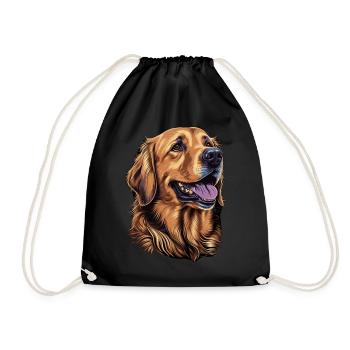 Cute Golden Retriever Dog Breed Pet Lover - Turnbeutel - Schwarz - Vorne
