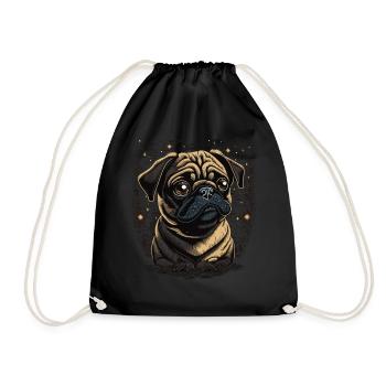 Cute Pug Dog Breed Pet Lover - Turnbeutel - Schwarz - Vorne