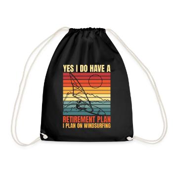 Planche à voile Oui, j’ai un wakeboard de retraite - Sac de sport léger - noir - Devant