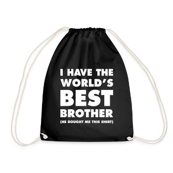 Ich habe den besten Bruder der Welt - Turnbeutel - Schwarz - Vorne