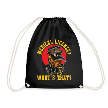 Horror Plague Doctor Film Festival Halloween Zombie - Drawstring Bag - black - Front