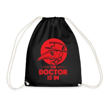 Horror Plague Doctor Film Festival Halloween Zombie - Drawstring Bag - black - Front